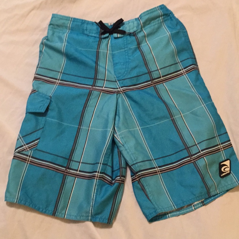 Laguna Boys Plaid Swim Trunks Size M (10-12)